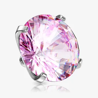 Zircônia Cravada Base Microdermal em Aço Cirúrgico 1.6mm