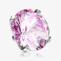 Zircônia Cravada Base Microdermal em Aço Cirúrgico 1.6mm