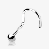Piercing Nariz U Domo em Aço Cirúrgico Prateado