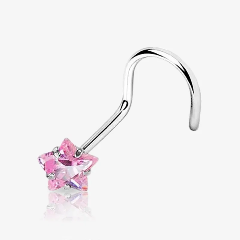 Piercing Nariz U - Estrela de Zircônia - Piercings de Nariz