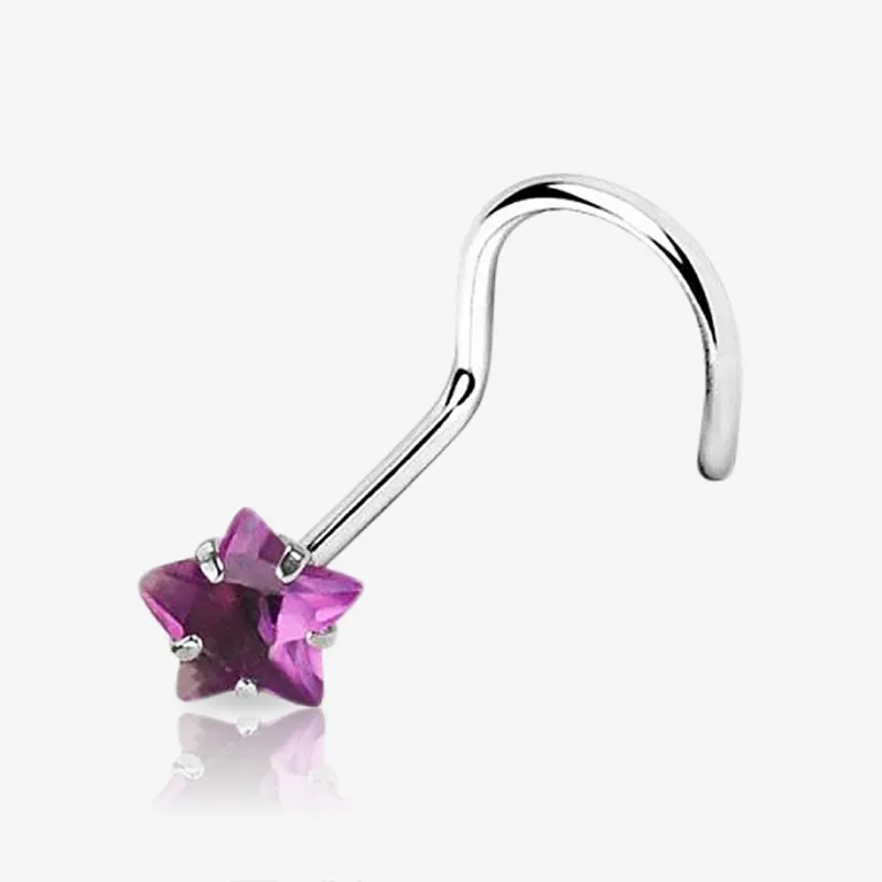 Piercing Nariz U - Estrela de Zircônia - Piercings de Nariz