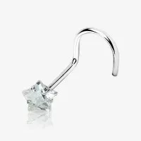 Piercing Nariz U Estrela com Zircônia Brilhante