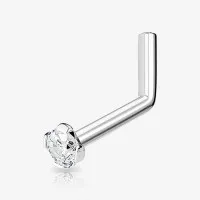 Piercing Nariz Curvo Strass com Aço Cirúrgico Brilhante