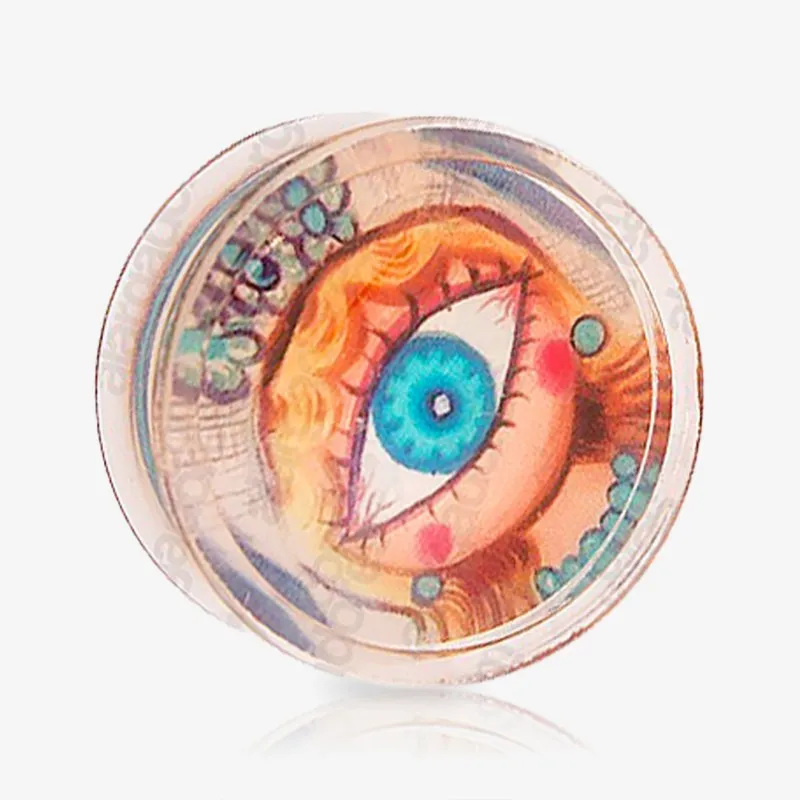 Alargador Plug Acrílico Desenho Menina Ciclope - Acrílico