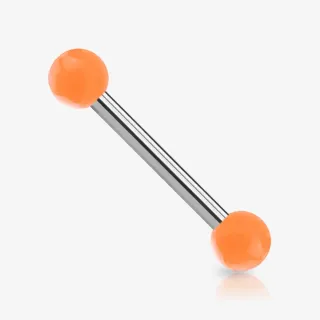 Piercing Barbell Bolinha Acrílica em Aço Cirúrgico Colorido