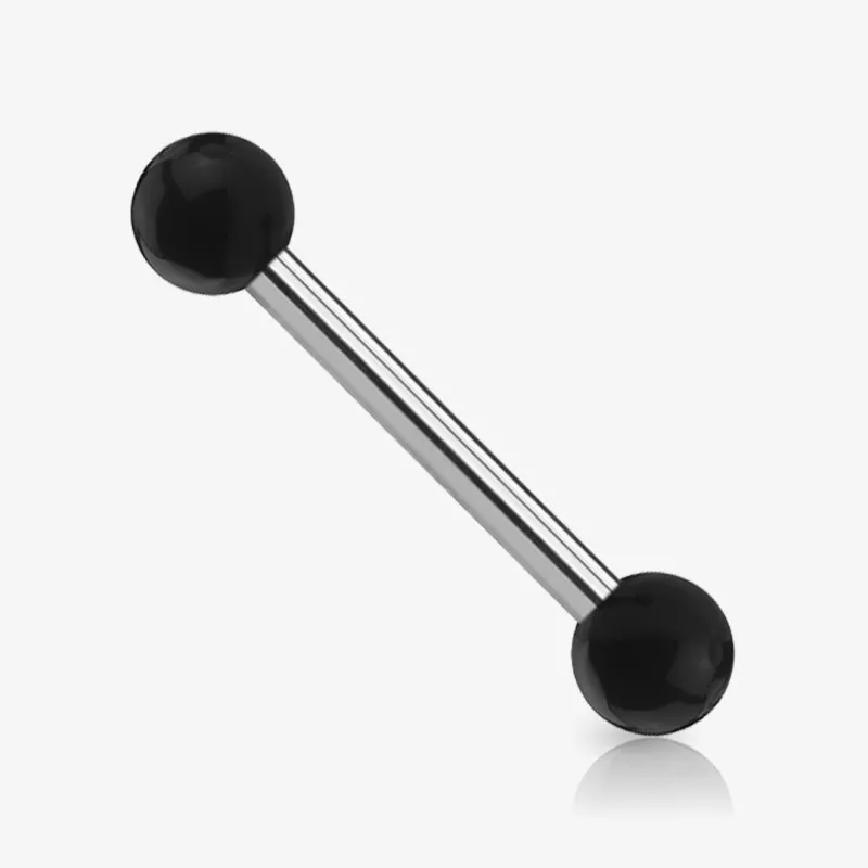 Piercing Barbell de Aço Cirúrgico - Bolinha Acrílica - Piercings Retos