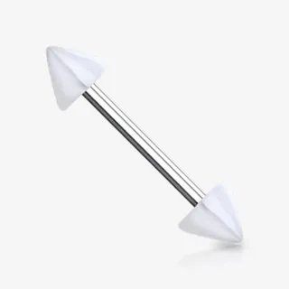 Piercing Barbell Spike Pirulito colorido em aço cirúrgico com ponta estilo pirulito