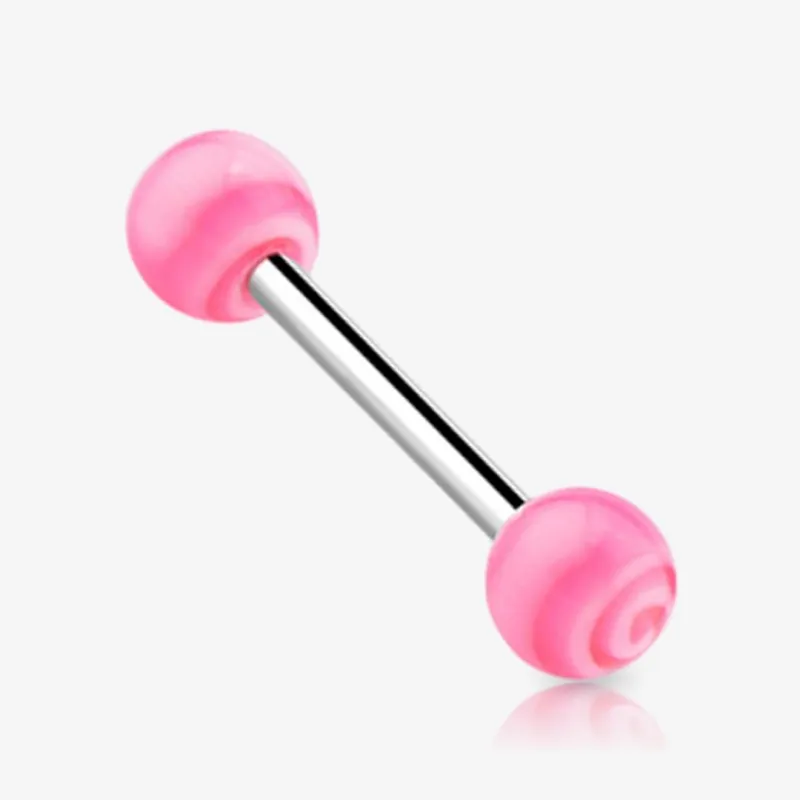 Piercing Barbell de Aço Cirúrgico - Bolinha Doce - Piercings Retos