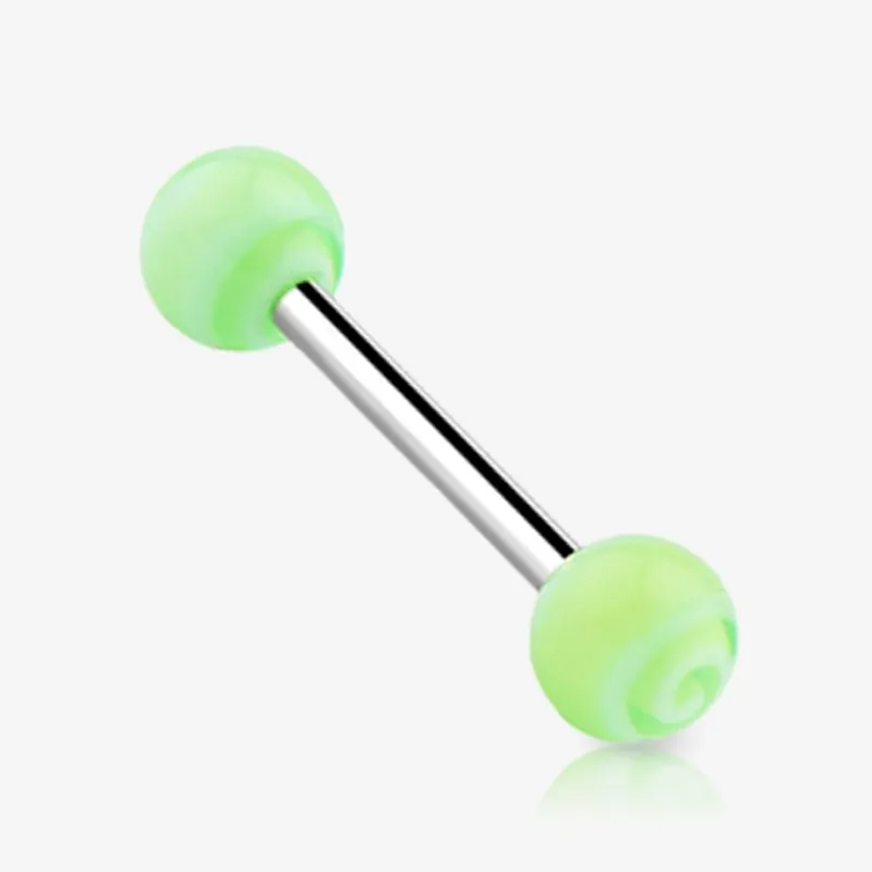 Piercing Barbell de Aço Cirúrgico - Bolinha Doce - Piercings Retos