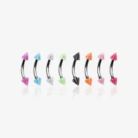 Piercing Curvo Aço Cirúrgico Spike Pirulito Prateado