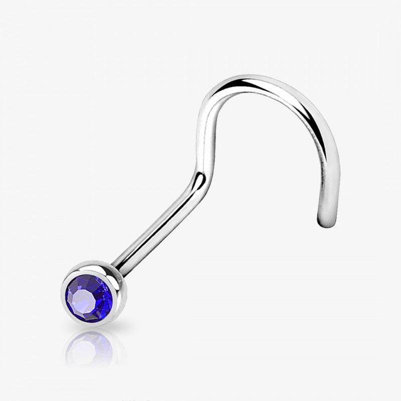 Piercing Nariz U Titânio Strass - Piercings de Nariz
