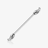 Piercing Transversal Asas de Anjo em Aço Cirúrgico