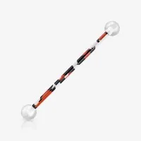 Piercing Transversal Estampado Colorido em Aço Cirúrgico