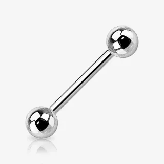 Piercing transversal de titânio para orelha com barra reta industrial