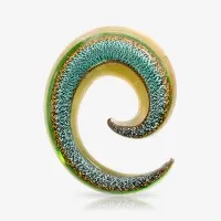 Espiral Caracol Vidro Azul com design artístico exclusivo