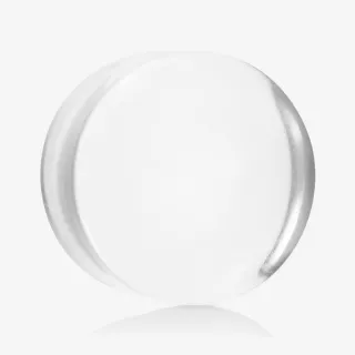 Alargador Plug Vidro Transparente com superfície lisa e transparente