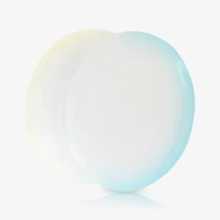 Plug de Pedra da Lua Opalita fechado visto em detalhe