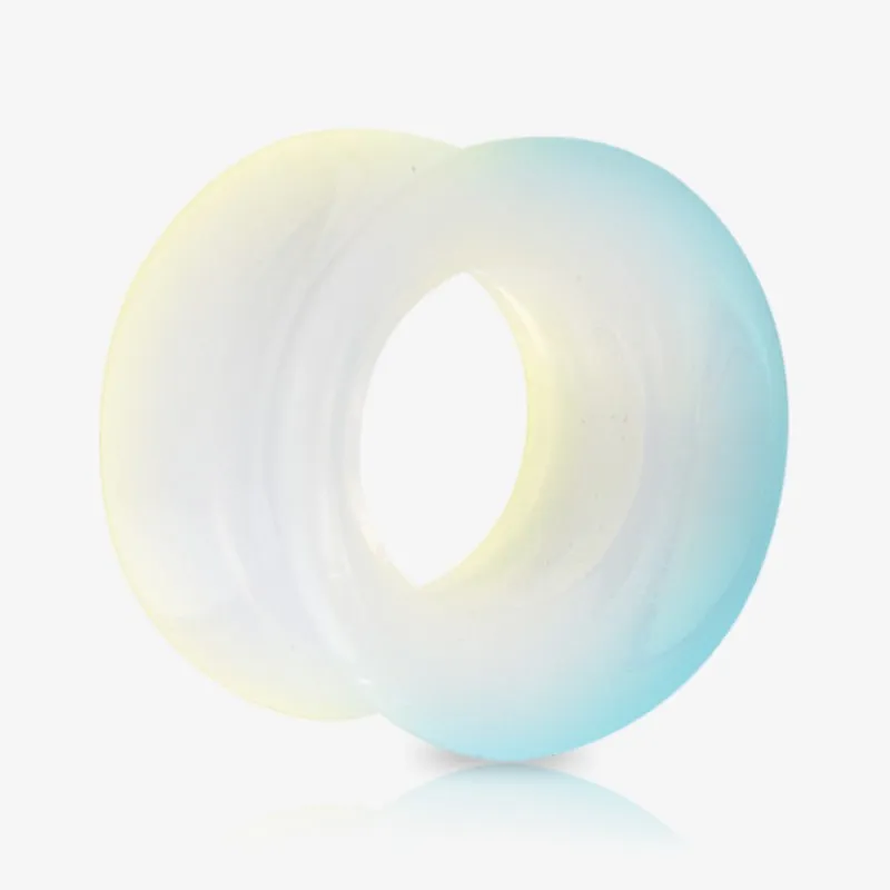 Alargador de Pedra da Lua com design vazado em opalita