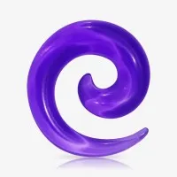 Espiral Expansor de Acrílico Violeta Translúcido Caracol