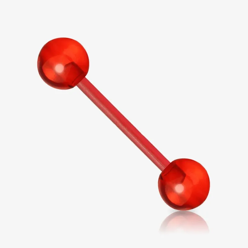 Piercing Língua Flexível Bolinha Translucida - Piercings de Língua