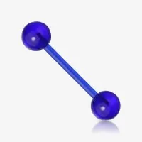 Piercing Língua Flexível com Bolinha Translúcida Confortável