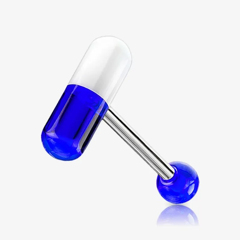 Piercing Língua Pílula - Piercings de Língua