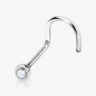 Piercing Nariz U Strass Cravado - Cristal - Piercings de Nariz