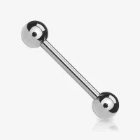 Piercing Barbell 1,6mm Bolinha de Aço Cirúrgico Prateado