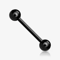 Piercing Barbell Preto 1,6mm com bolinha de aço cirúrgico
