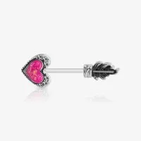 Piercing Mamilo Flecha em Aço Cirúrgico – Design Romântico