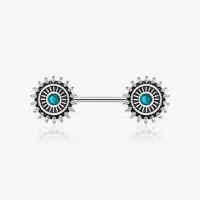 Piercing mamilo estilo boho com design delicado e exclusivo