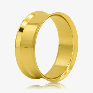 Alargador de Aço Cirúrgico Dourado - Flangeado sem Rosca - Aço Cirúrgico