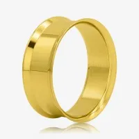 Alargador Aço Cirúrgico Dourado Flangeado: Elegância