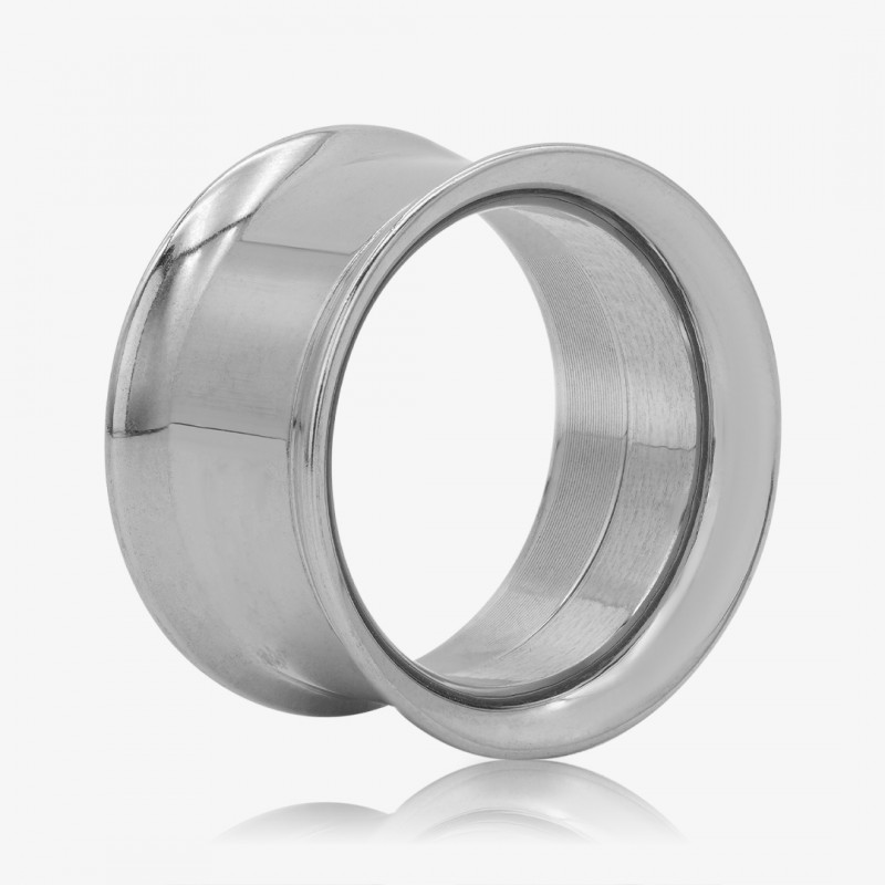 Alargador de Orelha Aço Cirúrgico Flangeado c/ Rosca Interna - Aço Cirúrgico