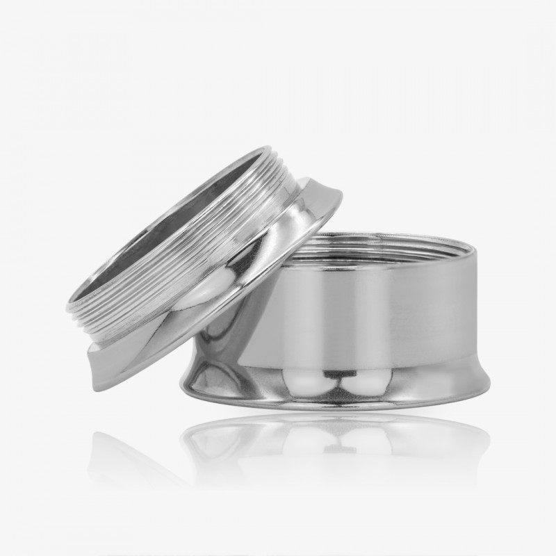 Alargador de Orelha Aço Cirúrgico Flangeado c/ Rosca Interna - Aço Cirúrgico