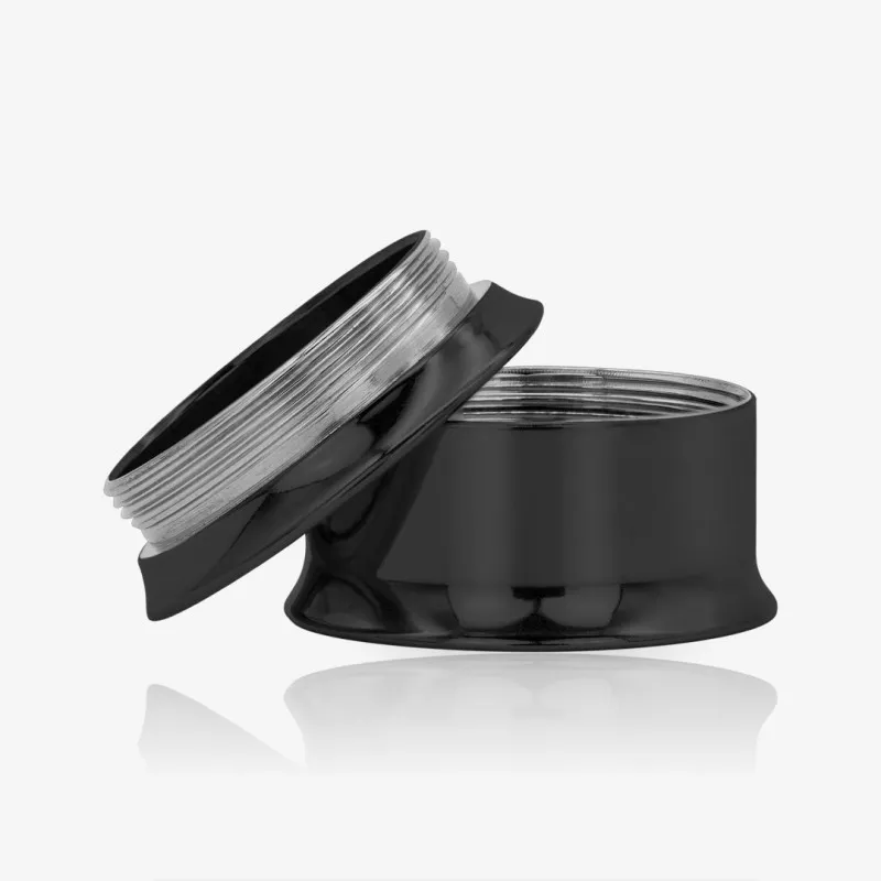 Alargador de Orelha Aço Preto Flangeado c/ Rosca Interna - Aço Cirúrgico