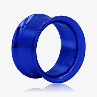 Alargador de Orelha Aço Azul Flangeado c/ Rosca Interna - Aço Cirúrgico