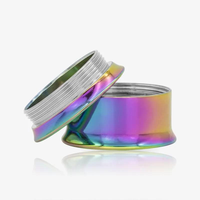 Alargador de Orelha Aço Rainbow Flangeado c/ Rosca Interna - Aço Cirúrgico