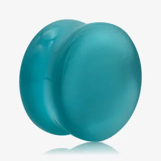 Alargador Plug Olho de resina azul com estampa artística de dragão