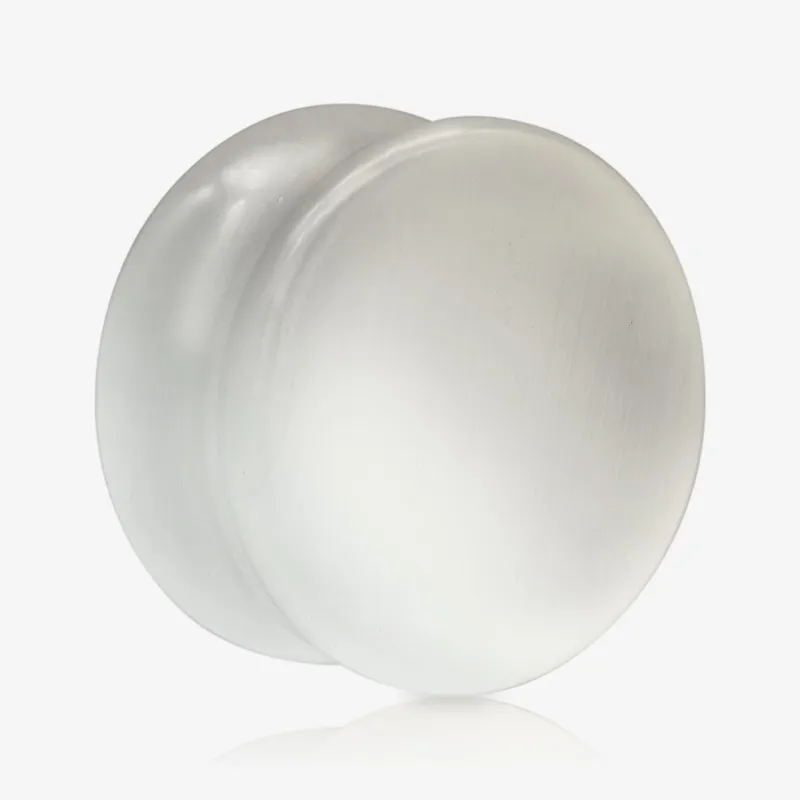 Alargador Plug Olho de Dragão Branco com acabamento artístico em resina