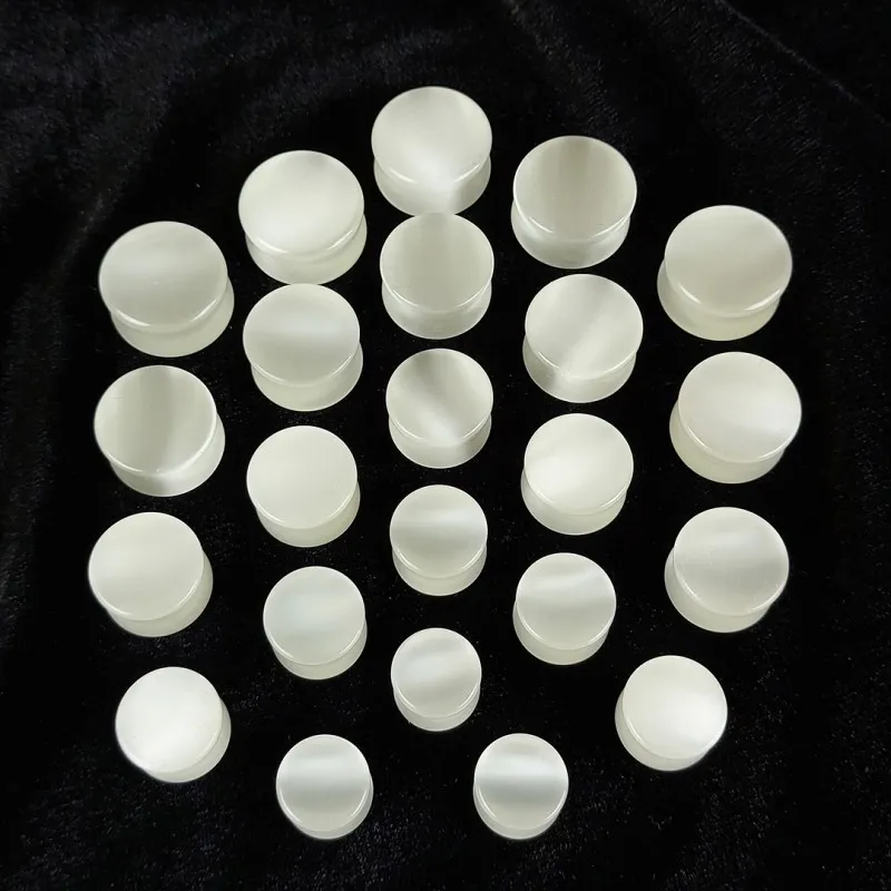 Alargador Plug Olho de Dragão Branco - Vidro