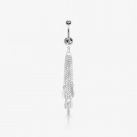 Piercing Umbigo Pêndulos em Aço Inox - Delicado e Elegante