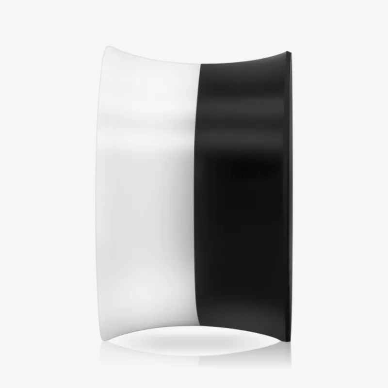 Plug Silicone Preto e Branco Fechado - Silicone