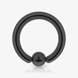 Piercing Captive de Aço Cirúrgico Preto - 3mm - Piercings Captive