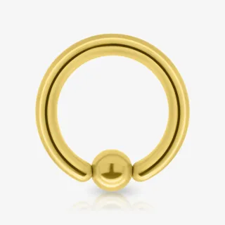 Piercing Captive de Aço Cirúrgico Dourado - 3mm - Piercings Captive