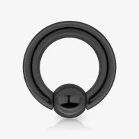 Piercing Captive de Aço Cirúrgico Preto 4mm