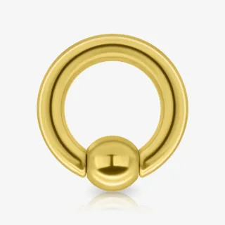 Piercing Captive de Aço Cirúrgico Dourado - 4mm - Piercings Captive