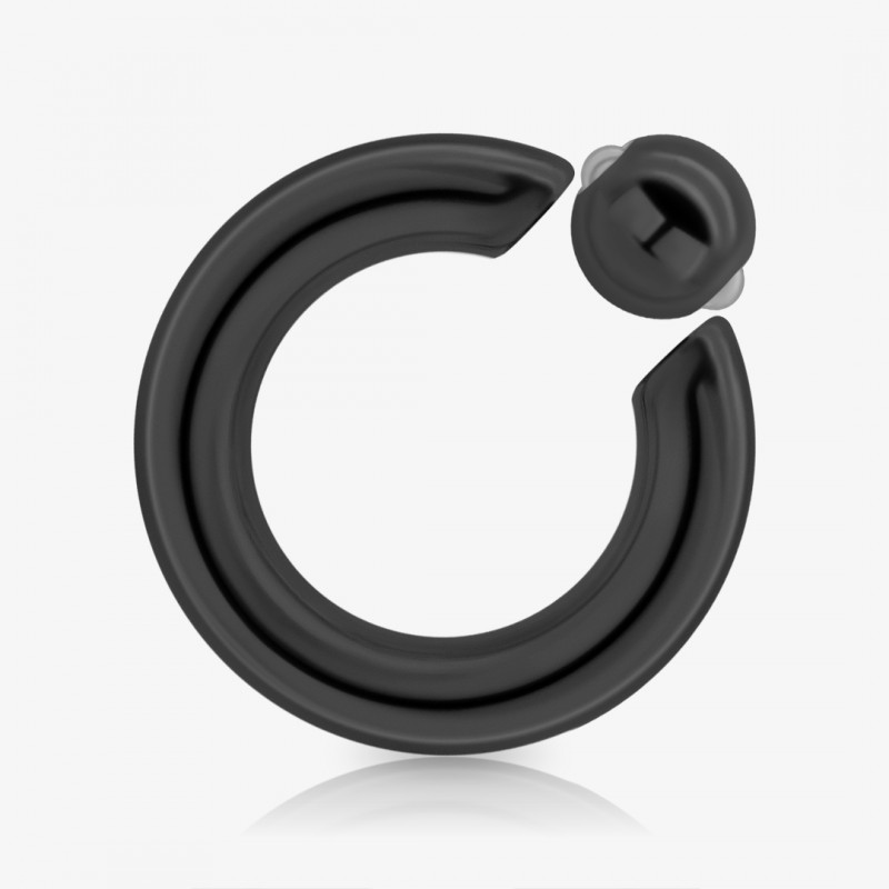 Piercing Captive de Aço Cirúrgico Preto - 5mm - Piercings Captive