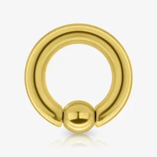 Piercing Captive de Aço Cirúrgico Dourado - 5mm - Piercings Captive