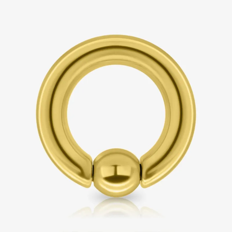 Piercing Captive de Aço Cirúrgico Dourado - 5mm - Piercings Captive